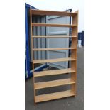 OAK OPEN BOOKCASE,