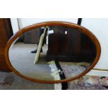 EARLY 20TH CENTURY MAHOGANY FRAMED OVAL MIRROR