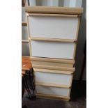 2 BEDSIDE CABINETS WITH 2 DRAWERS