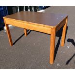 OAK TABLE WITH FORMICA TOP