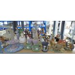 SELECTION OF VARIOUS DECORATIVE ITEMS INCLUDING PORCELAIN FIGURES FROM ROYAL DOULTON, NAO,