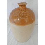 STONEWARE FLAGON MARKED 262 JOHN BAYNE, WINE MERCHANTS, NAIRN,