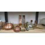 BRASS CARRIAGE LAMPS, ARTS & CRAFTS BRASS PLAQUES,