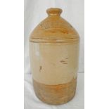 STONEWARE FLAGON MARKED YATES & JACKSON, WINE & SPIRIT MERCHANTS, LANCASTER,