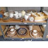 SELECTION OF VARIOUS ITEMS INCLUDING BAROMETER, TEA SETS,
