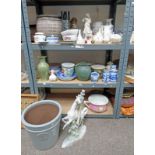 GOOD SELECTION COAL PORT PORCELAIN, EGGS & VASES, ART POTTERY VASE, LLADRO HORSEMAN,