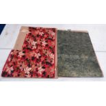 APPROX 12 SHEETS OF GREEN & GILT MOTTLED EFFECT PAPER AND 3 SHEETS OF LEAF EFFECT PATTERN ON RED