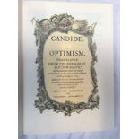 CANDIDE, OR OPTIMISM, TRANSLATED FROM THE GERMAN OF DOCTOR RALPH, LIMITED EDITION NO.