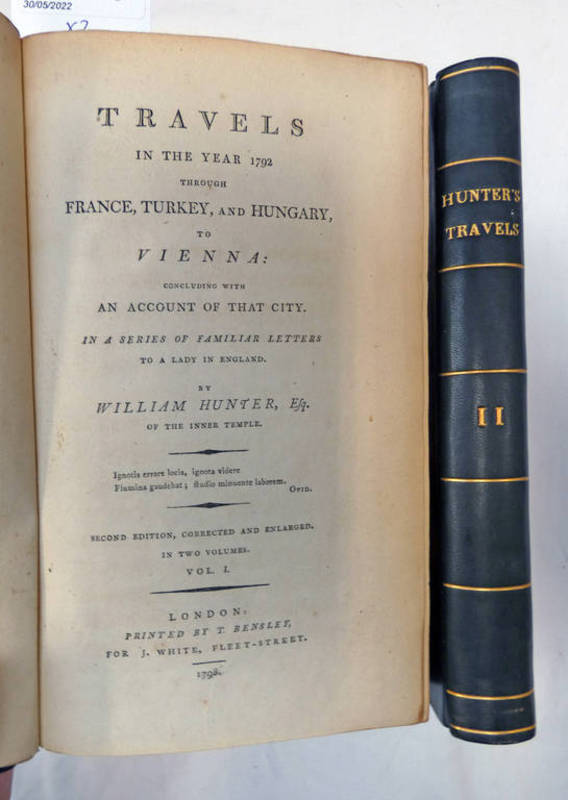 TRAVELS IN THE YEAR 1792 THROUGH FRANCE, TURKEY AND HUNGARY,