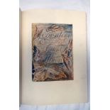 JERUSALEM, THE EMANATION OF THE GIANT ALBION BY WILLIAM BLAKE, QUARTER LEATHER BOUND,