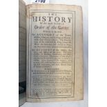 THE HISTORY OF THE MOST NOBLE ORDER OF THE GARTER BY ELIAS ASHMOLE,