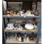 SELECTION OF VARIOUS ITEMS INCLUDING ROYAL DOULTON DECORATIVE PLATES, CRYSTAL VASES,