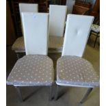 SET OF 4 CHROME FRAMED DINING CHAIRS