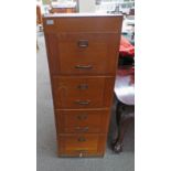 20TH CENTURY OAK 4 DRAWER FILING CHEST,