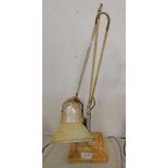 METAL ANGLE POISE LAMP MARKED MADE BY HERBERT TERRY & SONS LTD REDDITCH ENGLAND TO BASE