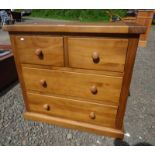 PINE CHAIR OF 2 SHORT OVER 2 LONG DRAWERS WIDTH 80 CM X HEIGHT 75 CM Condition Report: