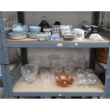 SELECTION OF VARIOUS ITEMS INCLUDING PORCELAIN TEA SETS, GRISELDA HILL POTTERY LIDDED JAR,