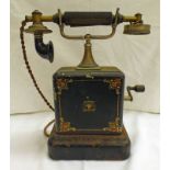 STERLING BRITISH MADE TELEPHONE WITH CRANK HANDLE TO SIDE