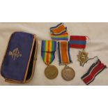 PAIR OF WORLD WAR ONE MEDALS TO G-54276 PTE.S.C.WEBB.