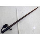 18TH CENTURY "FIGURE OF EIGHT" NAVAL CUTLASS WITH 71CM LONG BLADE WITH NARROW FULLER,