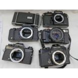 SELECTION OF CAMERAS AND CAMERA BODIES TO INCLUDE BRAUN NURNBERG NORCA CAMERA WITH STEINGHEIL -