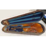 VIOLIN WITH 2 PIECE 36 CM LONG BACK,