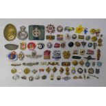 SELECTION OF BADGES ETC TO INCLUDE REPRODUCTION GEORGIAN ROYAL PERTHSHIRE