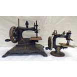 MINIATURE SINGER SEWING MACHINE AND ONE OTHER SLIGHTLY LARGER SEWING MACHINE -2-