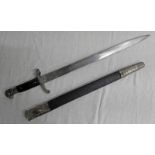 1887 PATTERN BRITISH MK III SWORD BAYONET WITH WILKINSON SWORD CO WITH 46 CM BLADE STAMPED WITH