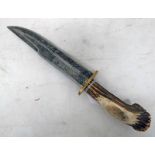 BOWIE STYLE KNIFE WITH 24CM LONG CLIP POINT BLADE