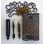 GERMAN WW2 MAUSER RIFLE GUN CLEANING KIT WITH SOME CONTENTS