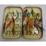 FLY BOX WITH CONTENTS OF SALMON & OTHER FLIES