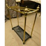 BRASS STICK STAND WITH CAST IRON BASE LENGTH 49 CM X HEIGHT 57 CM