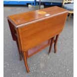 LATE 19TH CENTURY MAHOGANY DROP-LEAF SUTHERLAND TABLE,