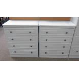 PAIR OF 4 DRAWER CHESTS 76 CM TALL X 76 CM WIDE