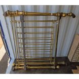 PAIR OF 19TH CENTURY BRASS BED ENDS TOTAL WIDTH 146CM
