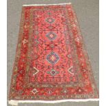 RED MIDDLE EASTERN RUG 178 X 126 CM
