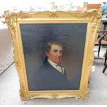 PORTRAIT OF JOHN FORBES GRAND UNCLE TO GENERAL FARQUHARSON INSCRIPTION ON REVERSE UNSIGNED GILT