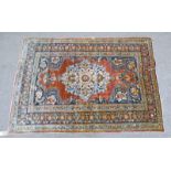 EASTERN RUG WITH BROWN AND RED DECORATION - 190 CM X 140 CM