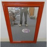 RECTANGULAR MIRROR WITH STUDDED FRAME GLASS - 89CM X 59 CM