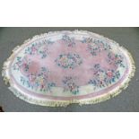 FLORAL RUG WITH PINK AND WHITE DECORATIONS - 245 CM X 152 CM