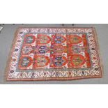 EASTERN RUG WITH RED & WHITE DECORATION - 236 CM X 164 CM