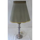 SILVER PLATED CANDLE HOLDER TABLE LAMP