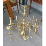 MULTI BRANCH BRASS CHANDELIER.