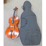 3/4 SIZE CELLO BY GBY GEAR 4 MUSIC & BOW