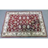 EASTERN RUG WITH RED AND PURPLE DECORATIONS - 180 CM X 98 CM