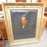 PORTRAIT OF WILLIAM TULLOCH INSCRIPTION TO REVERSE UNSIGNED GILT FRAMED OIL PAINTING 76 CM X 62 CM