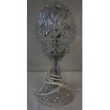 CUT GLASS TABLE LAMP - 38 CM TALL