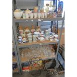 LARGE SELECTION OF PORCELAIN, GLASSWARE, VASES,