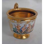 EARLY 19TH CENTURY DAVENPORT LONGPORT GILT PORCELAIN CABINET CUP DECORATED WITH CHERUBS - 6.